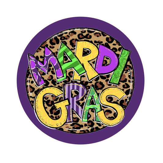 Mardi gras wreath sign, Louisiana celebration, round signs for wreaths, New Orleans fat tuesday celebration