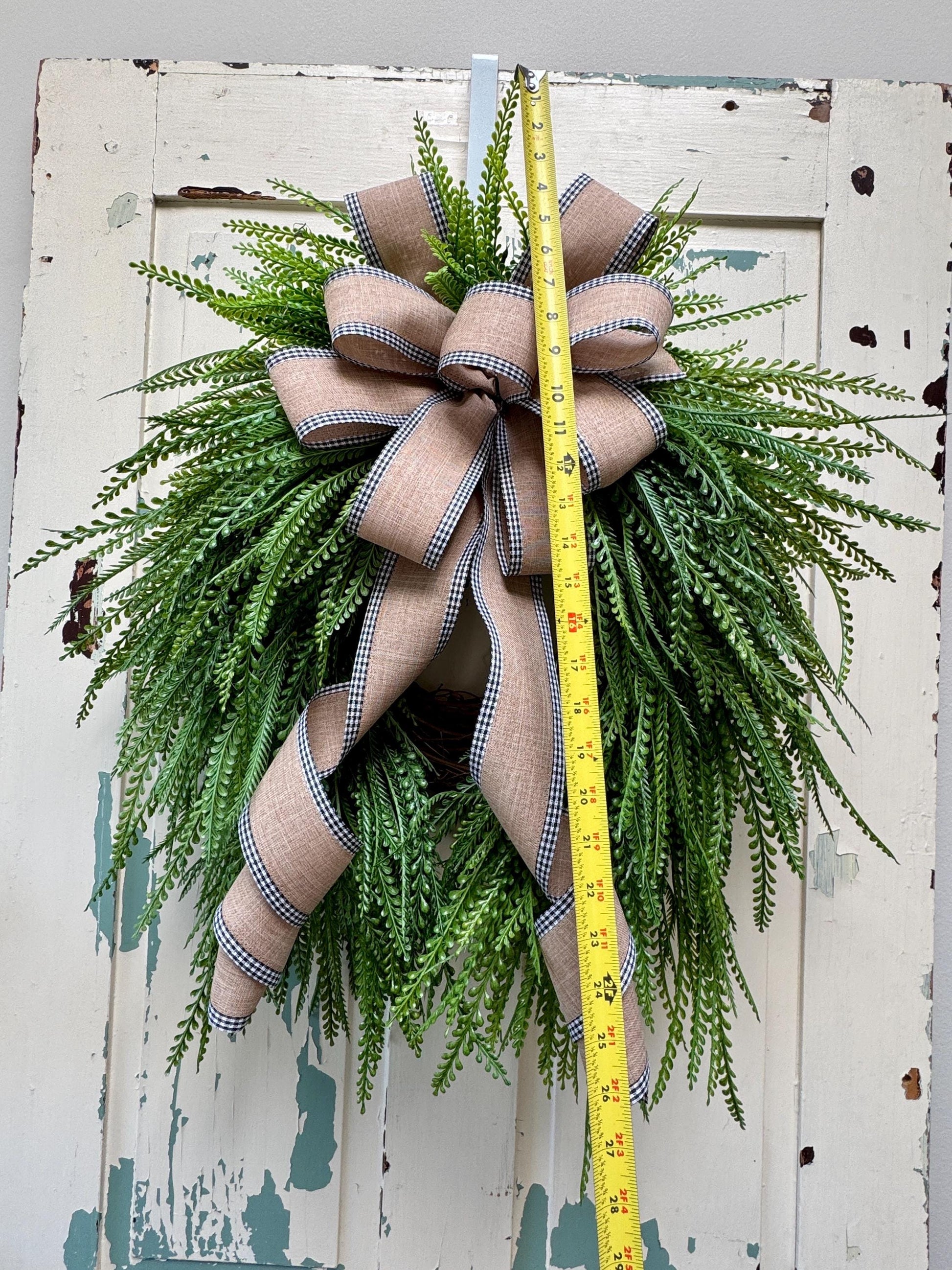 Spring Bead Grass Fern Wreath