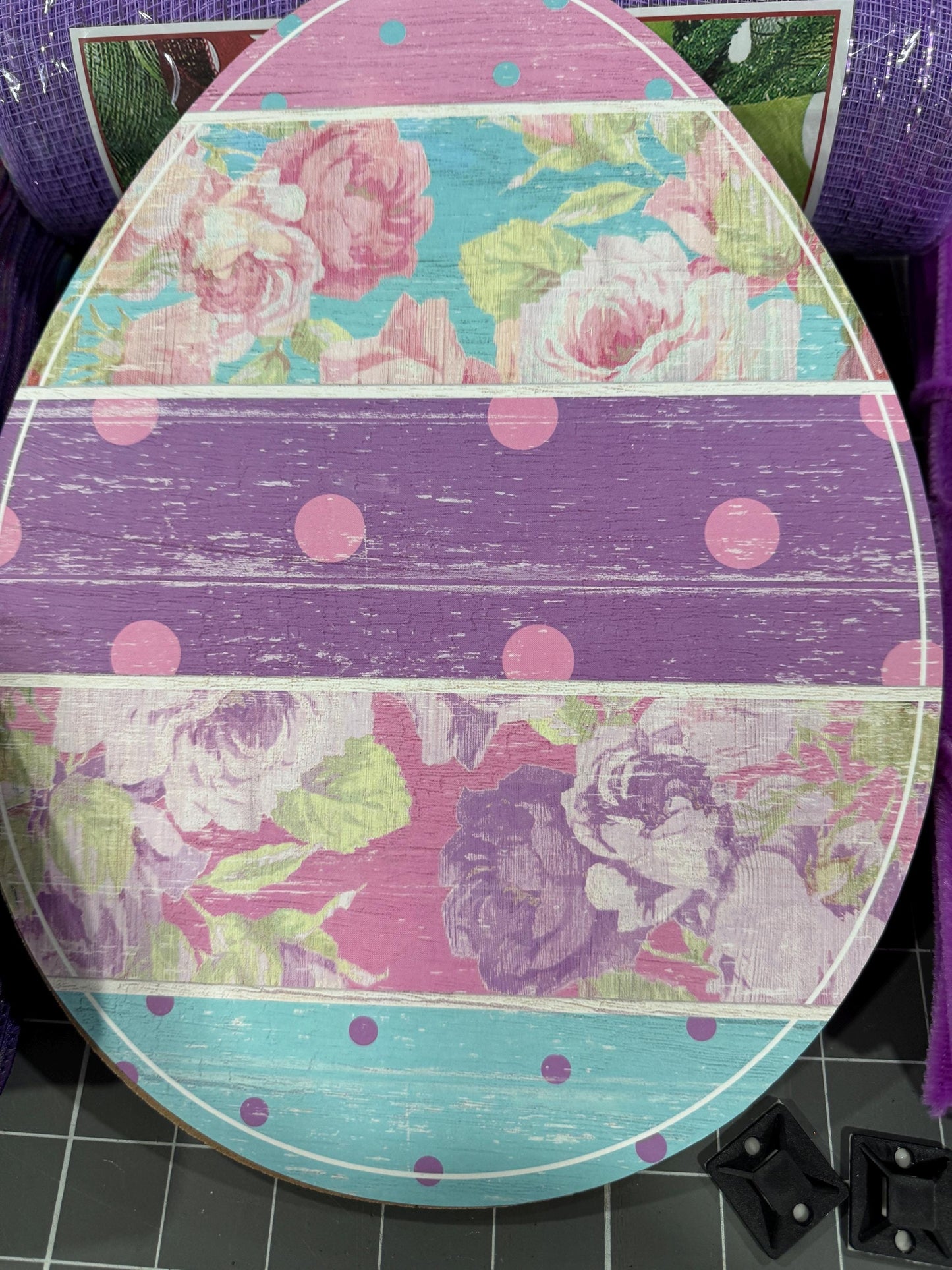 Spring Floral welcome wreath kit, Easter mesh diy wreath kit, Easter Egg Sign & ribbon kit,make your own wreath, craft supplies for wreath