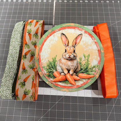Spring Bunny and Carrots wreath kit
