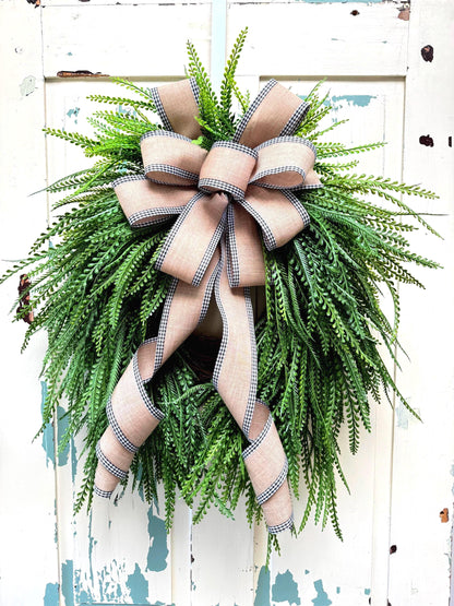 Spring Bead Grass Fern Wreath