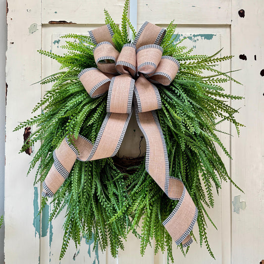Spring Bead Grass Fern Wreath