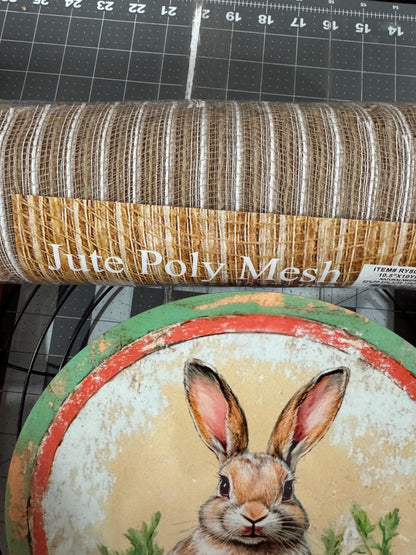Spring Bunny wreath kit, mesh diy wreath kit, Easter Bunny and Carrots Sign with ribbon kit,make your own wreath, craft supplies for wreath