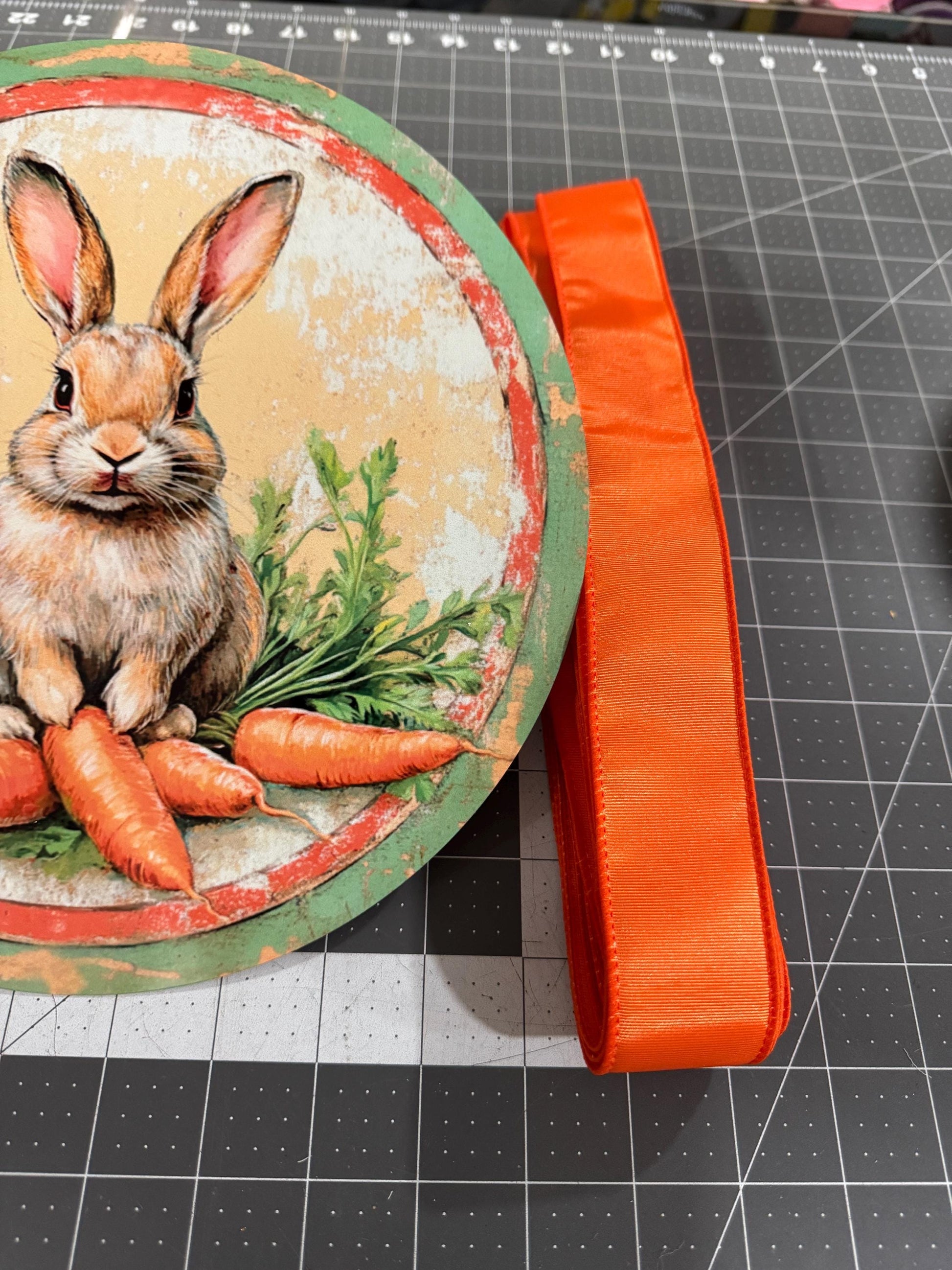 Spring Bunny wreath kit, mesh diy wreath kit, Easter Bunny and Carrots Sign with ribbon kit,make your own wreath, craft supplies for wreath