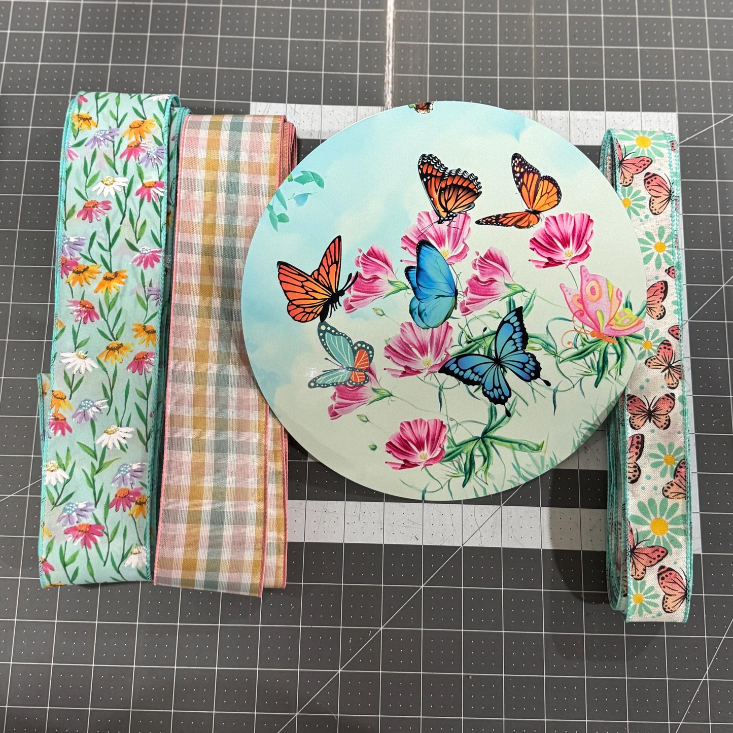 Spring WIldflower and Butterfly Welcome DIY Wreath Kit