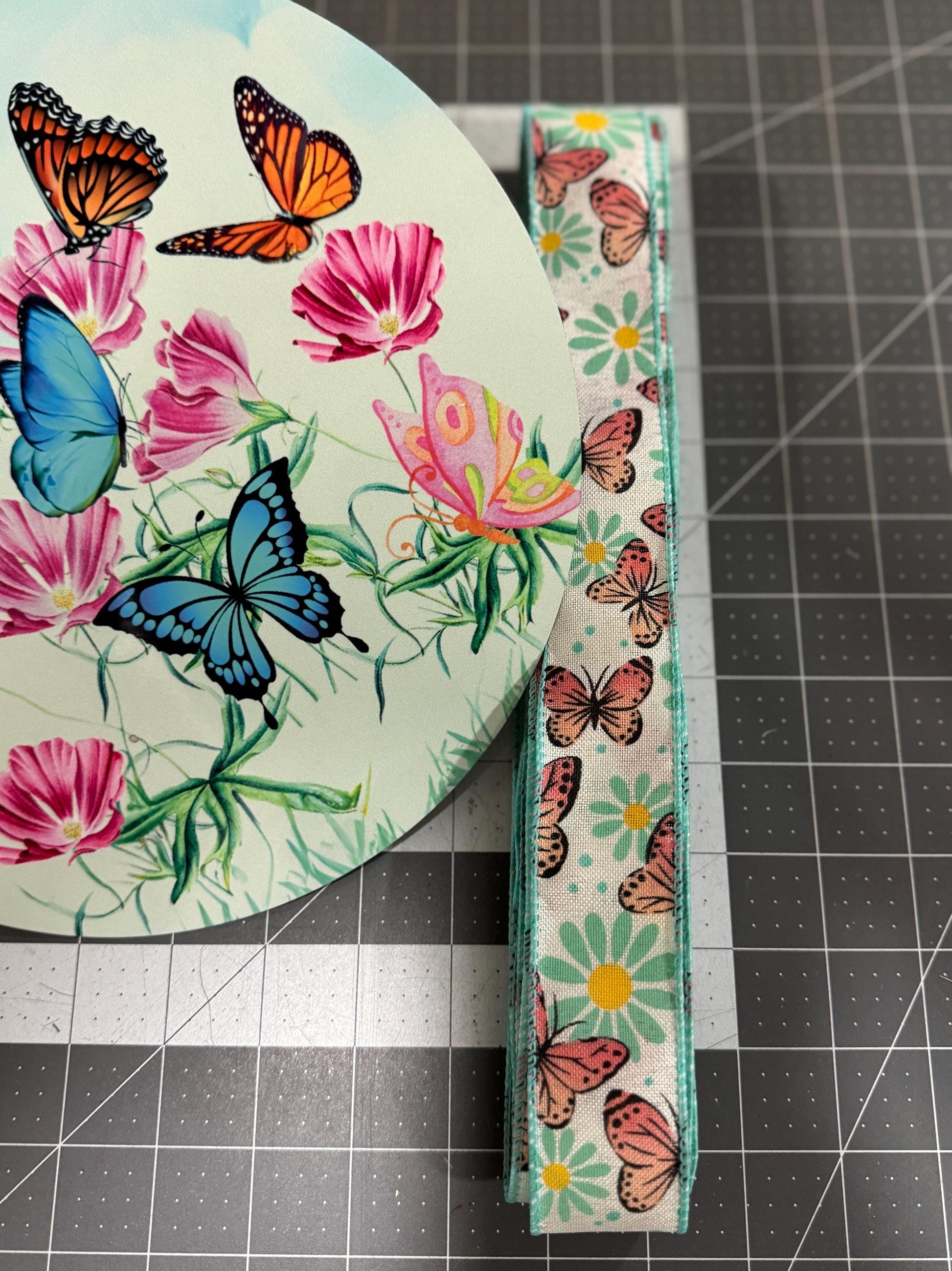 Spring WIldflower and Butterfly Welcome DIY Wreath Kit