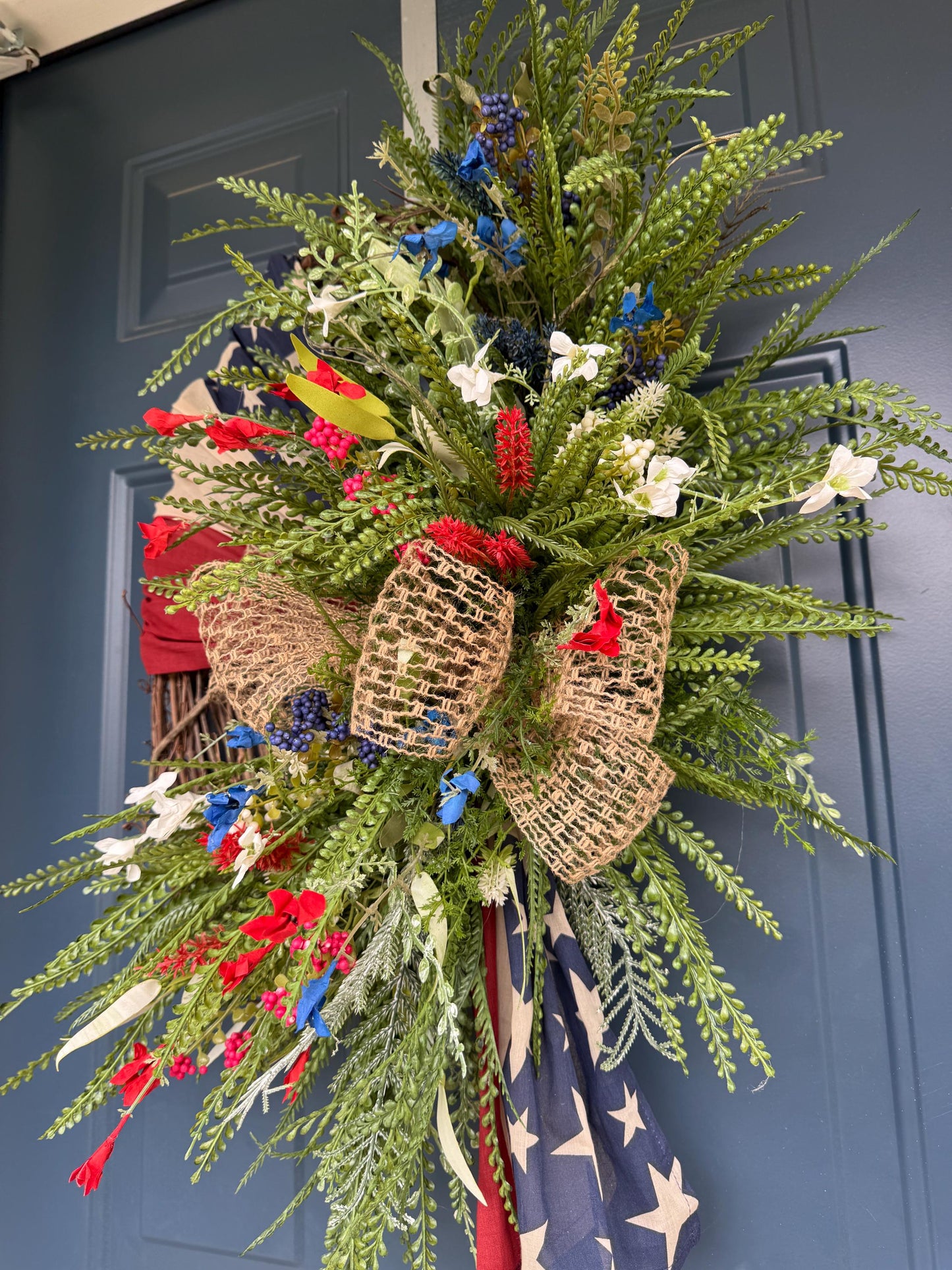 Patriotic Americana Wreath for Front Door