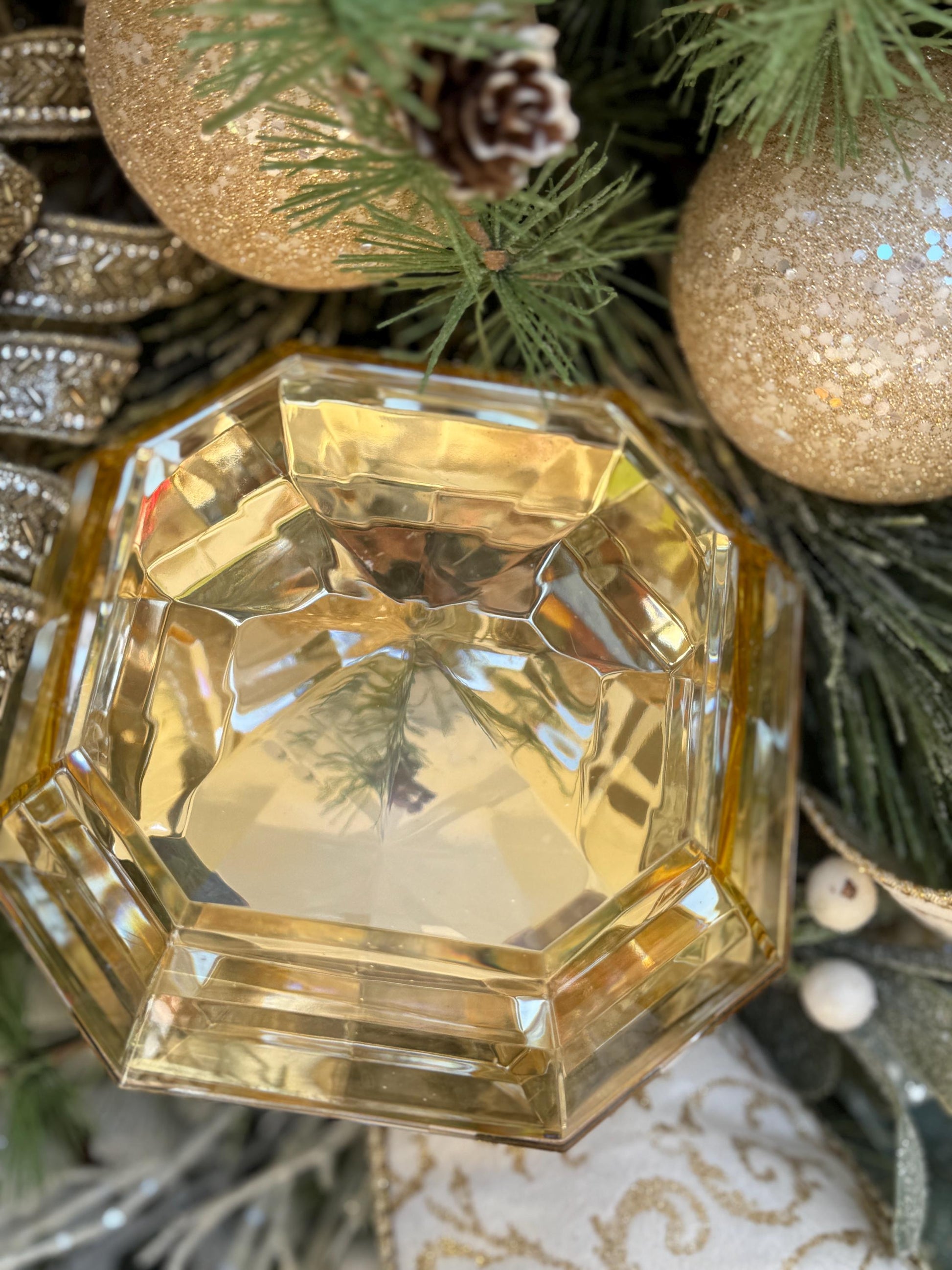 White and Gold Magnolia Christmas Luxe Swag for Front Door or Entryway