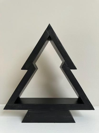 Handcrafted Wood Christmas Tree, Stained or Painted Wooden Farmhouse Style Tabletop Tree, Minimalist Holiday Decor