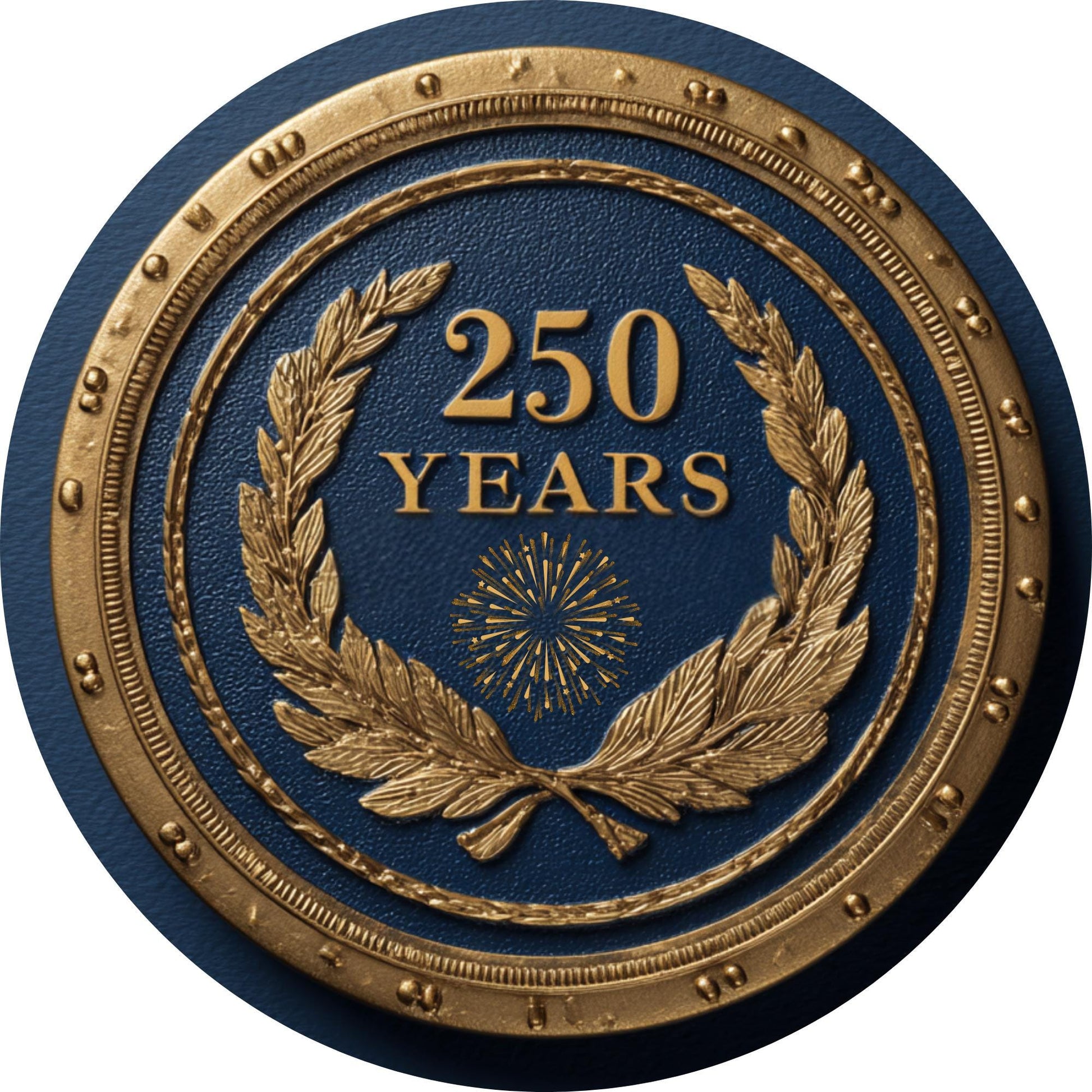 250th Anniversary USA Metal Wreath Sign, United States Patriotic Emblem Wall Decor, Fourth of July Americana Round Door Hanger Gift