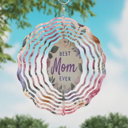 Best Mom Ever Floral Wind Spinner