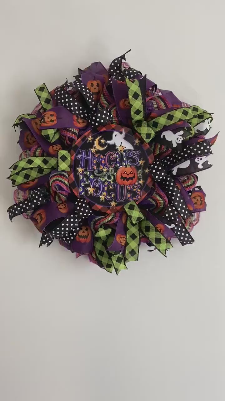 Halloween Ghost Wreath for Front Door