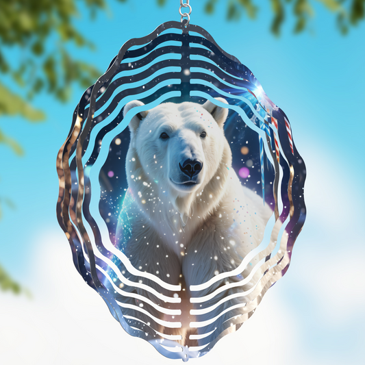 White Polar Bear Wind Spinner