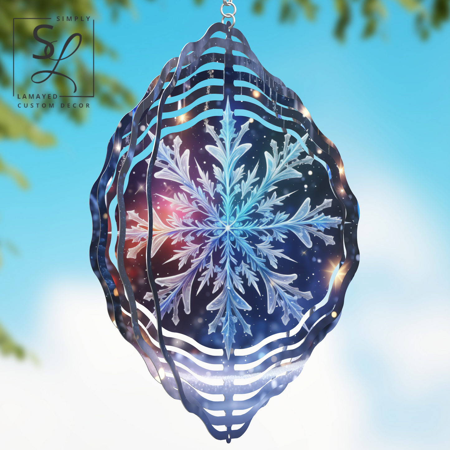 Winter Snowflake Wind Spinner