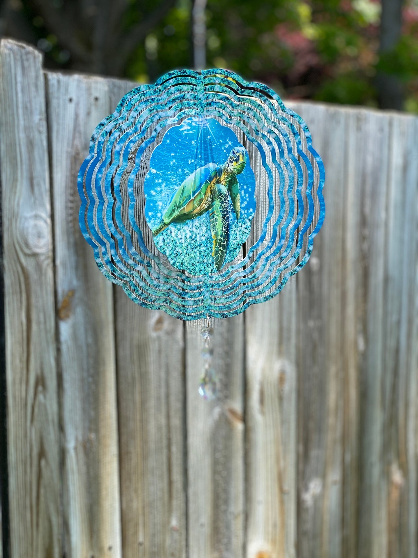 Sea Turtle Wind Spinner, Coastal Decor Wind Spinner, Beach House Outdoor Decor, Father's Day Gift,  Yard Art Sun and Wind Catcher