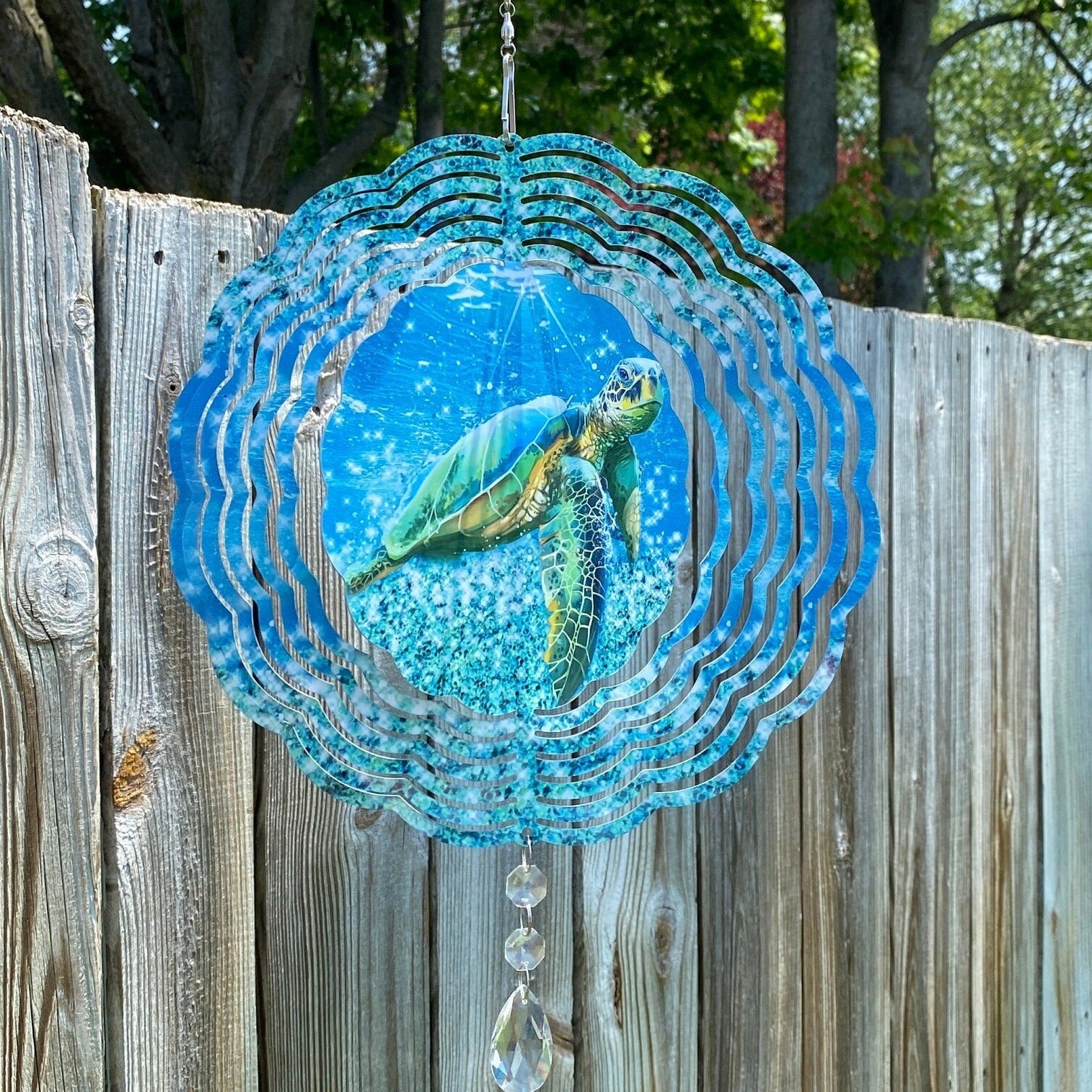 Sea Turtle Wind Spinner, Coastal Decor Wind Spinner, Beach House Outdoor Decor, Father's Day Gift,  Yard Art Sun and Wind Catcher